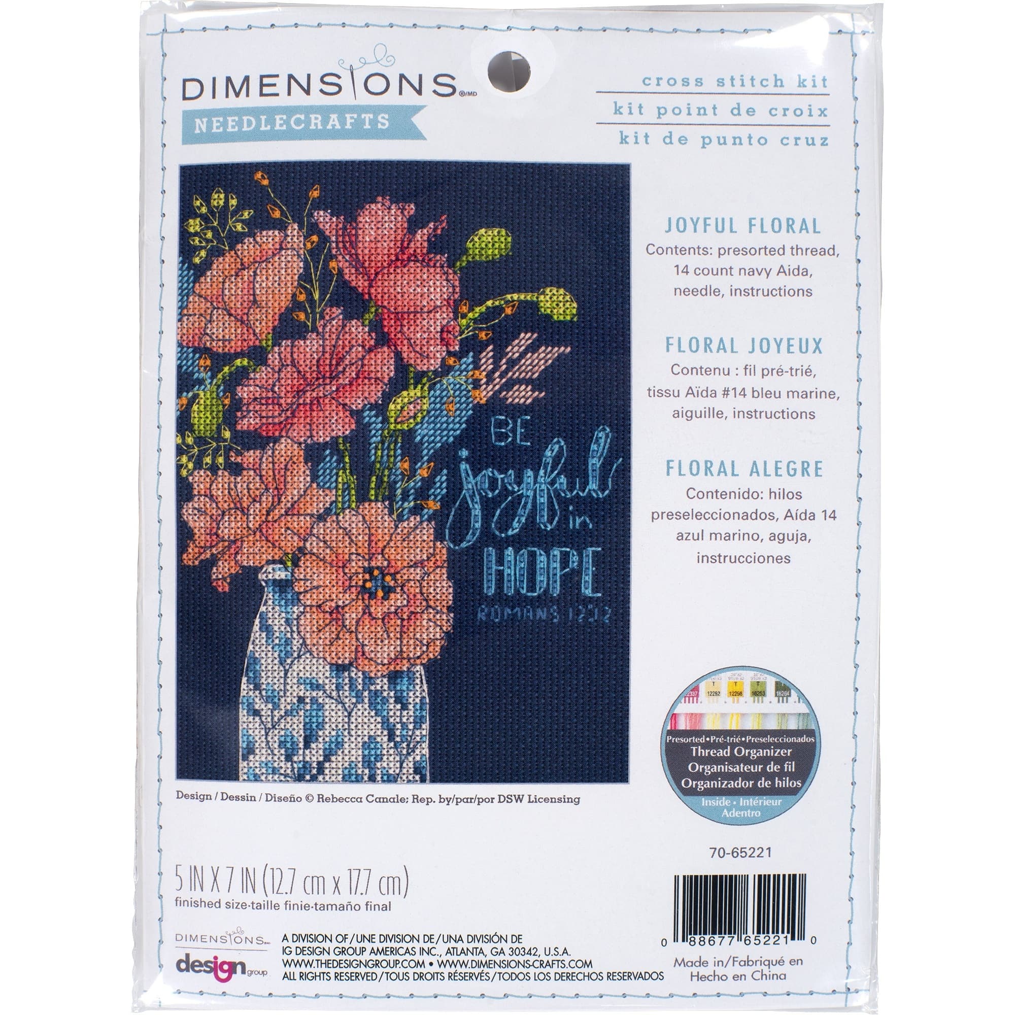 Dimensions® Joyful Floral Counted Cross Stitch Kit